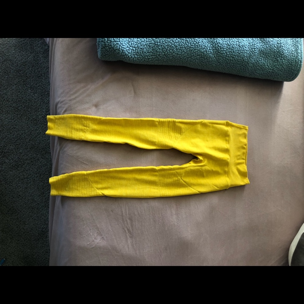 Yellow Alphalete leggings